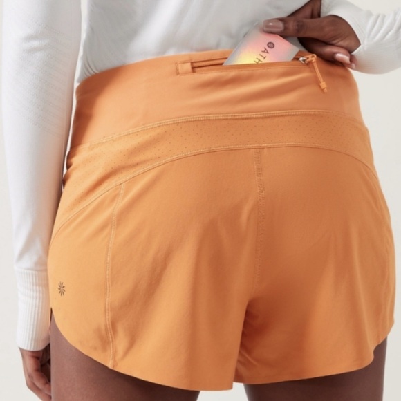 Athleta Run With It 3.5" Short Seville Orange XXS - Picture 2 of 7